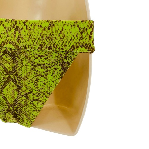 House of Harlow 1960 | NEW Anastasia Bikini Bottom in Green Python Size S - Picture 7 of 9